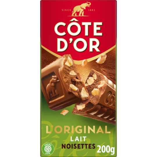 Tablette de Chocolat Lait Noisettes COTE D'OR