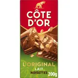 Tablette de Chocolat Lait Noisettes Entières COTE D'OR