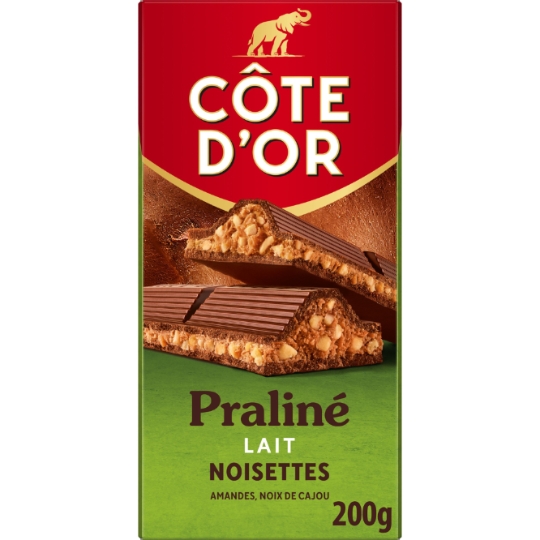 Tablette de Chocolat Lait Noisettes COTE D'OR