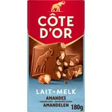 Tablette de Chocolat Lait Amandes Caramélisées Pointe de Sel COTE D'OR