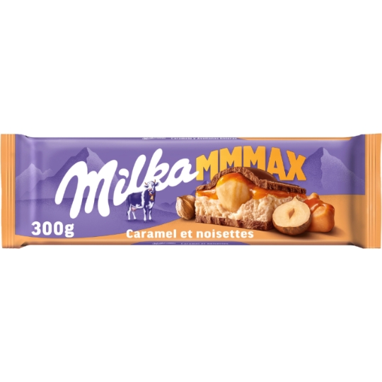 Tablette de Chocolat Lait Noisettes et Caramel MMMAX MILKA