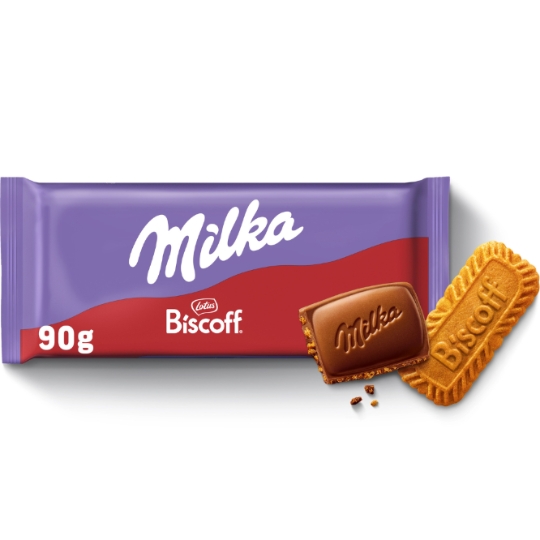 Tablette de chocolat biscoff MILKA
