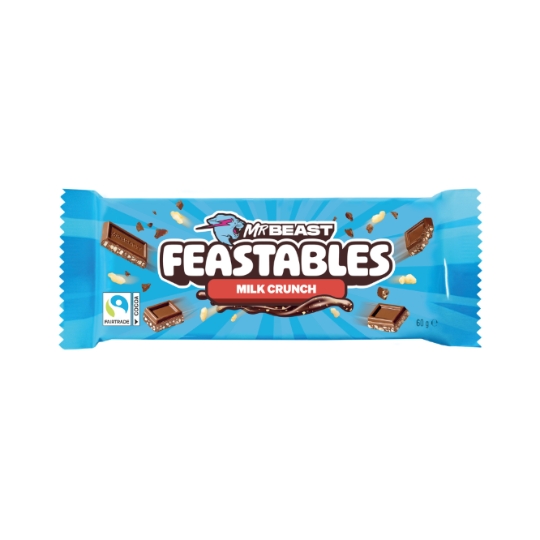 Tablette de Chocolat Lait Riz Soufflé Mr Beast FEASTABLES