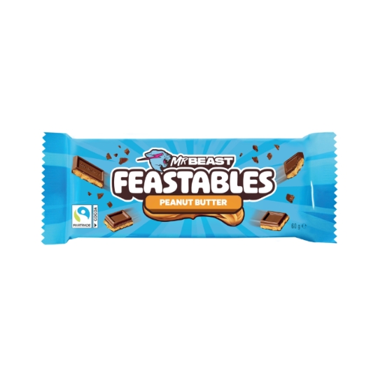 Tablette de Chocolat Lait Beurre de Cacahuètes Mr Beast FEASTABLES