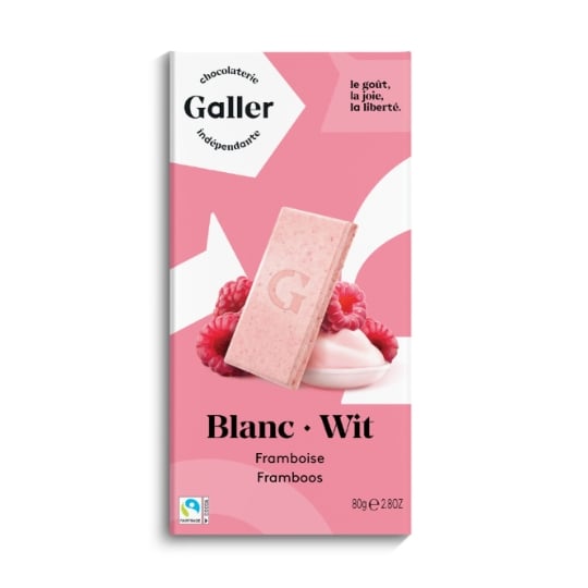 Tablette de Chocolat Blanc Framboise GALLER