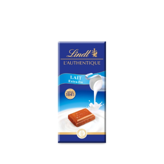 Tablette de chocolat Lait Extra Fin LINDT L'AUTHENTIQUE