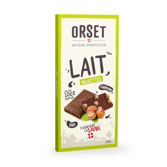 Chocolat au Lait Noisettes ORSET ARTISAN CHOCOLATIER