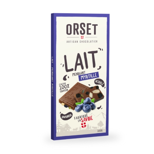 Chocolat au Lait Mendiant Myrtille ORSET ARTISAN CHOCOLATIER