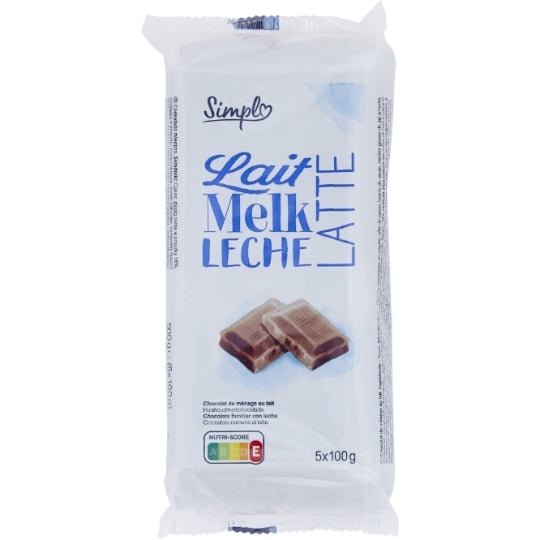 Tablette de Chocolat Lait SIMPL