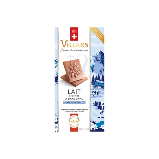 Tablette de Chocolat Lait Recette à l'Ancienne VILLARS