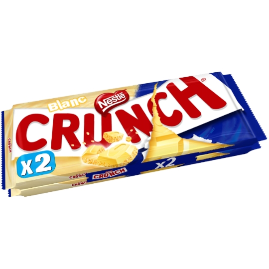 Tablette de chocolat blanc et céréales croustillantes CRUNCH