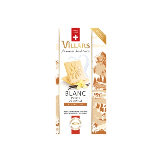 Tablette de Chocolat Blanc Pointe de Vanille VILLARS