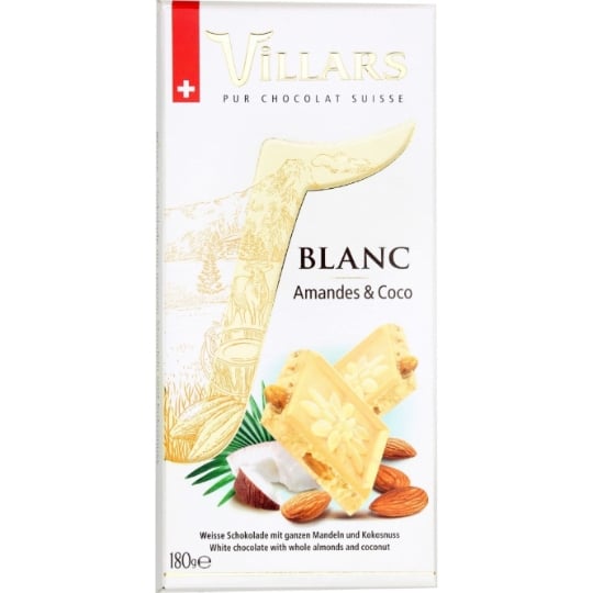 Tablette de Chocolat Blanc Amandes Coco VILLARS