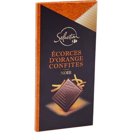 Tablette de Chocolat noir orange CARREFOUR SELECTION