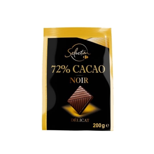 Carrés de Chocolat Noir 72% CARREFOUR SELECTION
