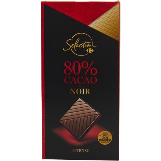 chocolat noir Noir 80% CARREFOUR SELECTION