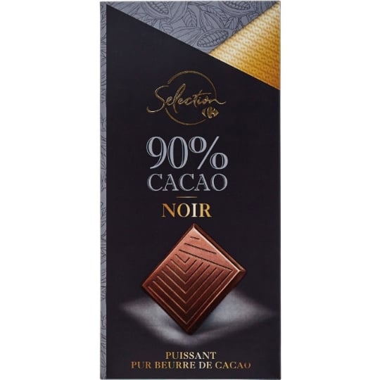 Tablette de Chocolat Noir 90% CARREFOUR SELECTION