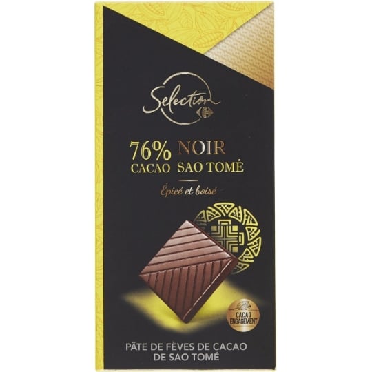 Tablette de Chocolat Noir 76% CARREFOUR SELECTION