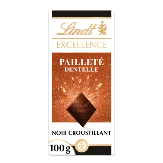 Tablette de Chocolat Noir Excellence Crêpe Dentelle LINDT