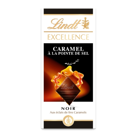 Tablette de Chocolat Noir Excellence Caramel Pointe de Sel LINDT