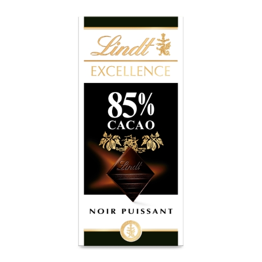 Tablette de Chocolat Noir puissant  85% Excellence LINDT