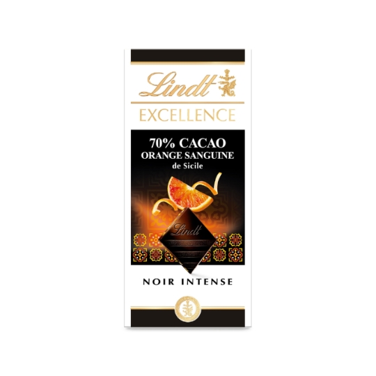 Tablette de Chocolat Noir Excellence 70% Orange Sanguine LINDT