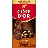 Tablette de Chocolat Noir Noisettes Entières COTE D'OR