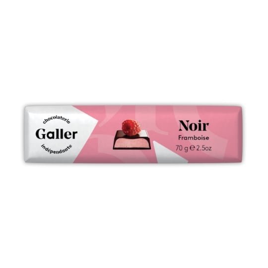 Chocolat bâton noir fourré framboise GALLER