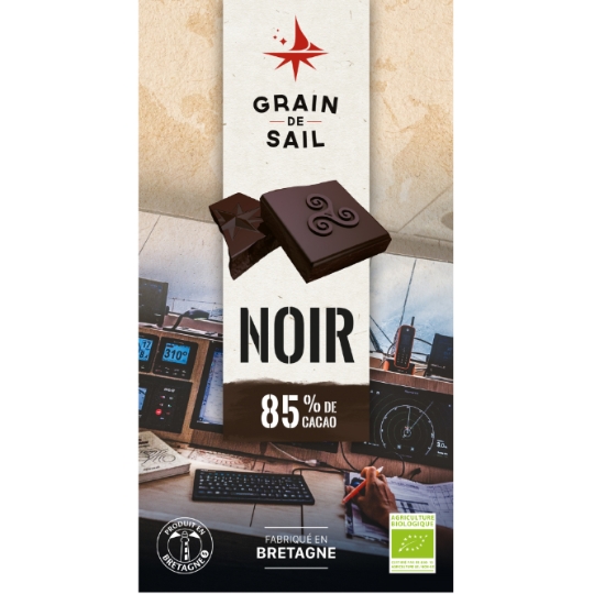 Tablette de Chocolat Noir 85% Bio GRAIN DE SAIL