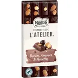 Tablette de Chocolat Noir Les Recettes de l'Atelier Raisins Amandes et Noisettes NESTLE