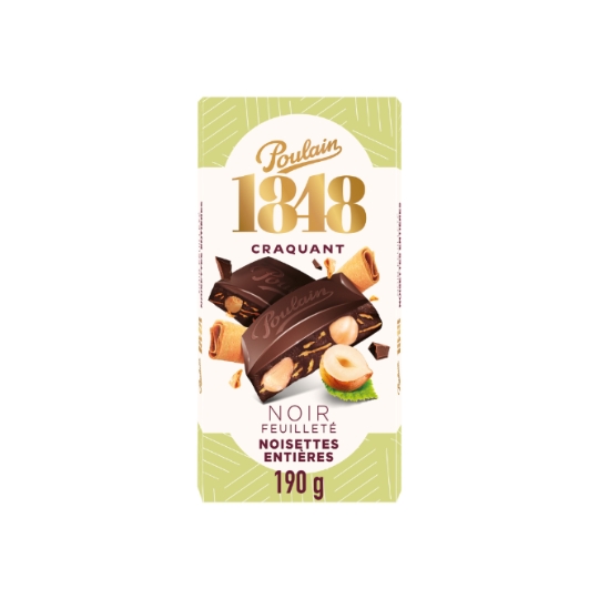 Chocolat Noir Feuilleté Noisette Entières POULAIN