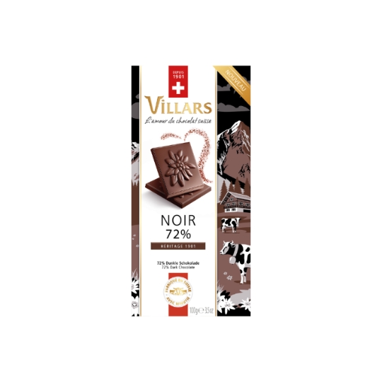 Tablette de Chocolat Noir 72% VILLARS