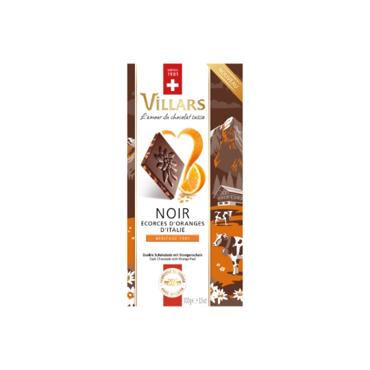 Tablette de Chocolat Noir Orange d'Italie VILLARS