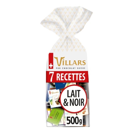 Carrés de Chocolat Lait et Noir Assortiment VILLARS