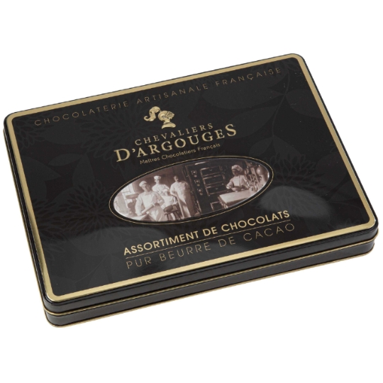 Assortiment de Chocolats Lait, Noir 70% et Blanc CHEVALIERS D'ARGOUGES