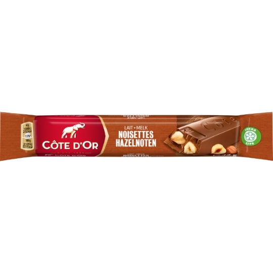 Barre chocolatée au lait et noisettes COTE D'OR