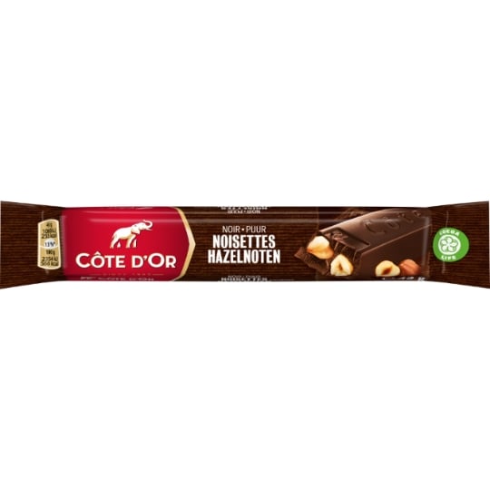 Barre chocolatée noir & noisettes COTE D'OR