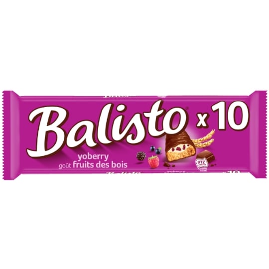Barres Chocolatées Lait Fruits des Bois BALISTO