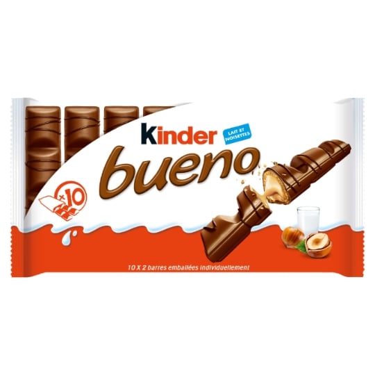 Barres Chocolatées Lait Noisette KINDER BUENO