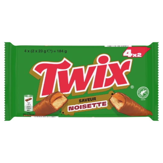 Barre Chocolatée Biscuit Caramel Saveur Noisette TWIX