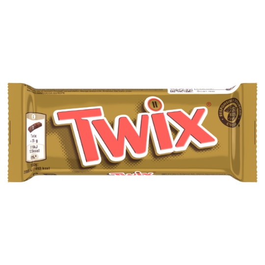 Barres Chocolatées Biscuits Enrobés de Chocolat et Caramel TWIX