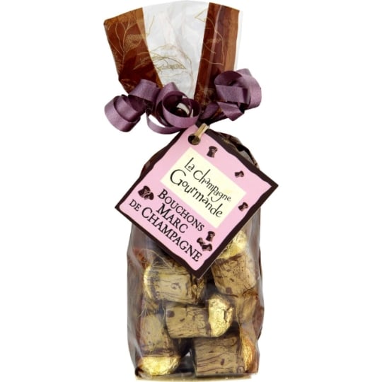 Bouchées Chocolats Noir Liqueur Marc de Champagne LA CHAMPAGNE GOURMANDE