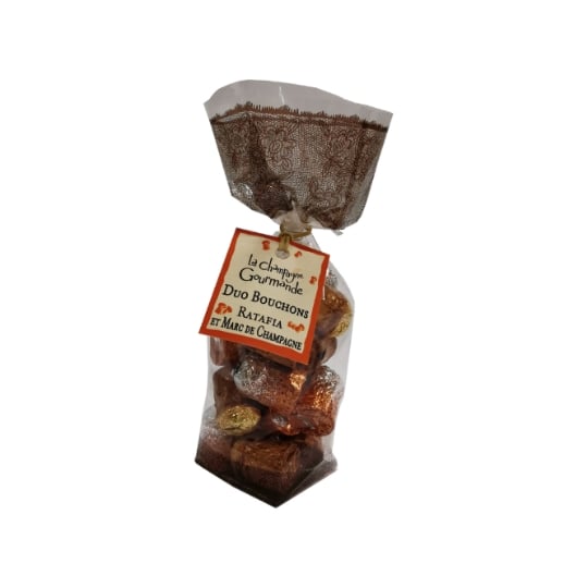 Bouchées Chocolats Noir Ratafia et Marc de Champagne LA CHAMPAGNE GOURMANDE