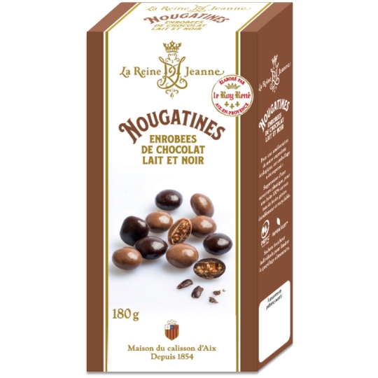 Nougatines Enrobees de Chocolat aux Lait NOIR ROY RENE