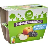 Compote pomme pruneau s/sucres ajoutés CARREFOUR CLASSIC'