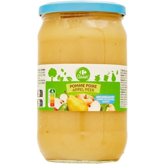 Compote pomme poire sans sucres ajoutés CARREFOUR CLASSIC'
