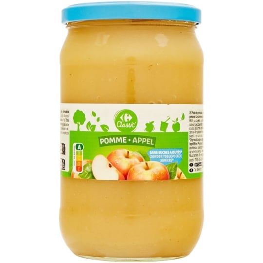 Compote pomme sans sucres ajoutés CARREFOUR CLASSIC'