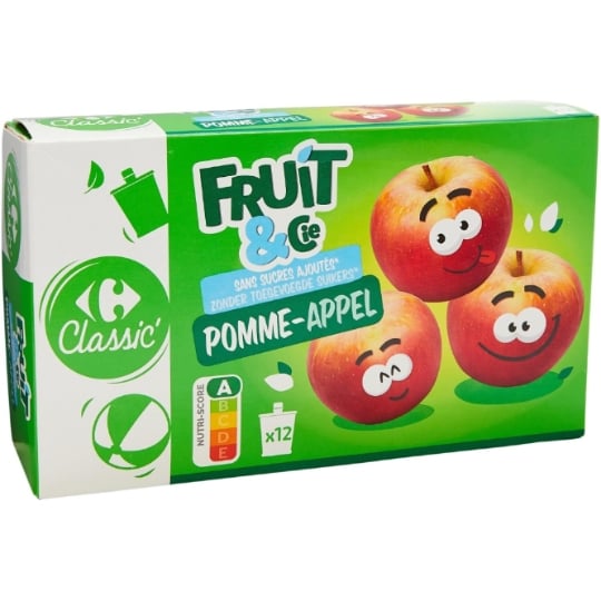 Compotes pomme sans sucres ajoutés CARREFOUR CLASSIC'
