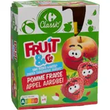 Compote pomme fraise sans sucres ajoutés CARREFOUR CLASSIC'