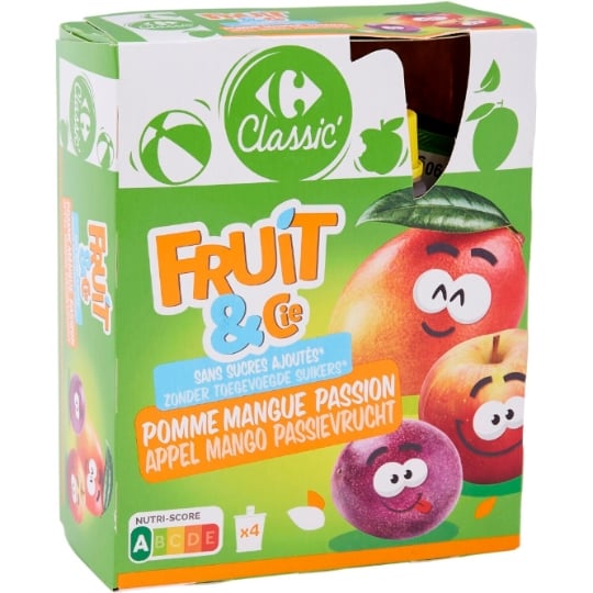 Compote mangue passion sans sucres ajoutés CARREFOUR CLASSIC'